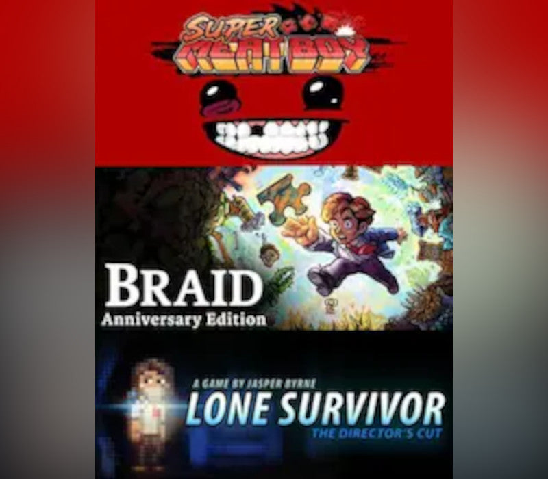 Super Meat Boy+ Lone Survivor+ Braid PC Steam CD Key
