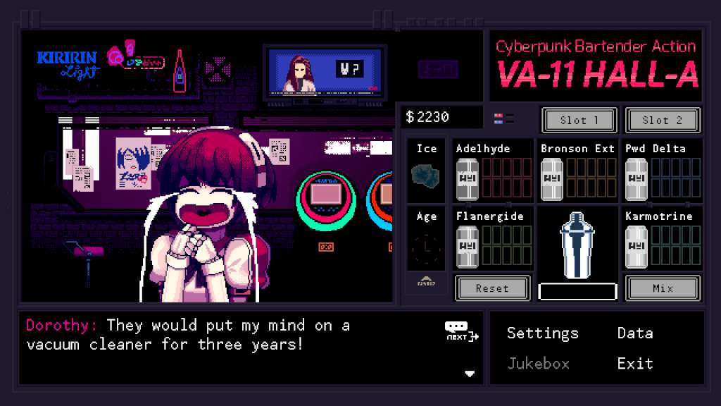 VA-11 Hall-A: Cyberpunk Bartender Action PC Steam CD Key