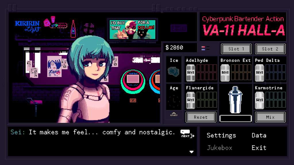 VA-11 Hall-A: Cyberpunk Bartender Action PC Steam CD Key