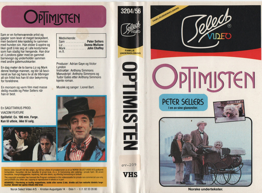 Download / Stream: Optimisten. 1973. VHS. Norwegian subtitles.