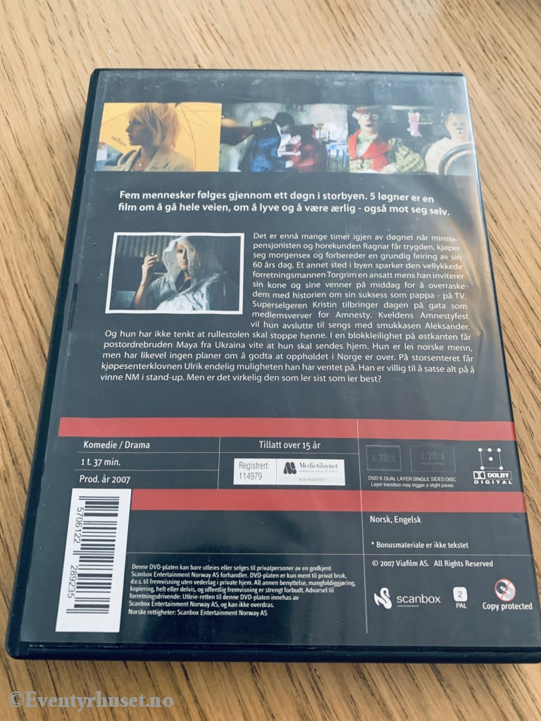 5 Løgner. 2007. Dvd. Dvd