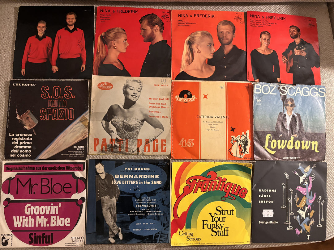 Vinylsingler – samling ca. 36 stk. (bl.a. Belafonte, Stevie Wonder, Boz Scaggs)