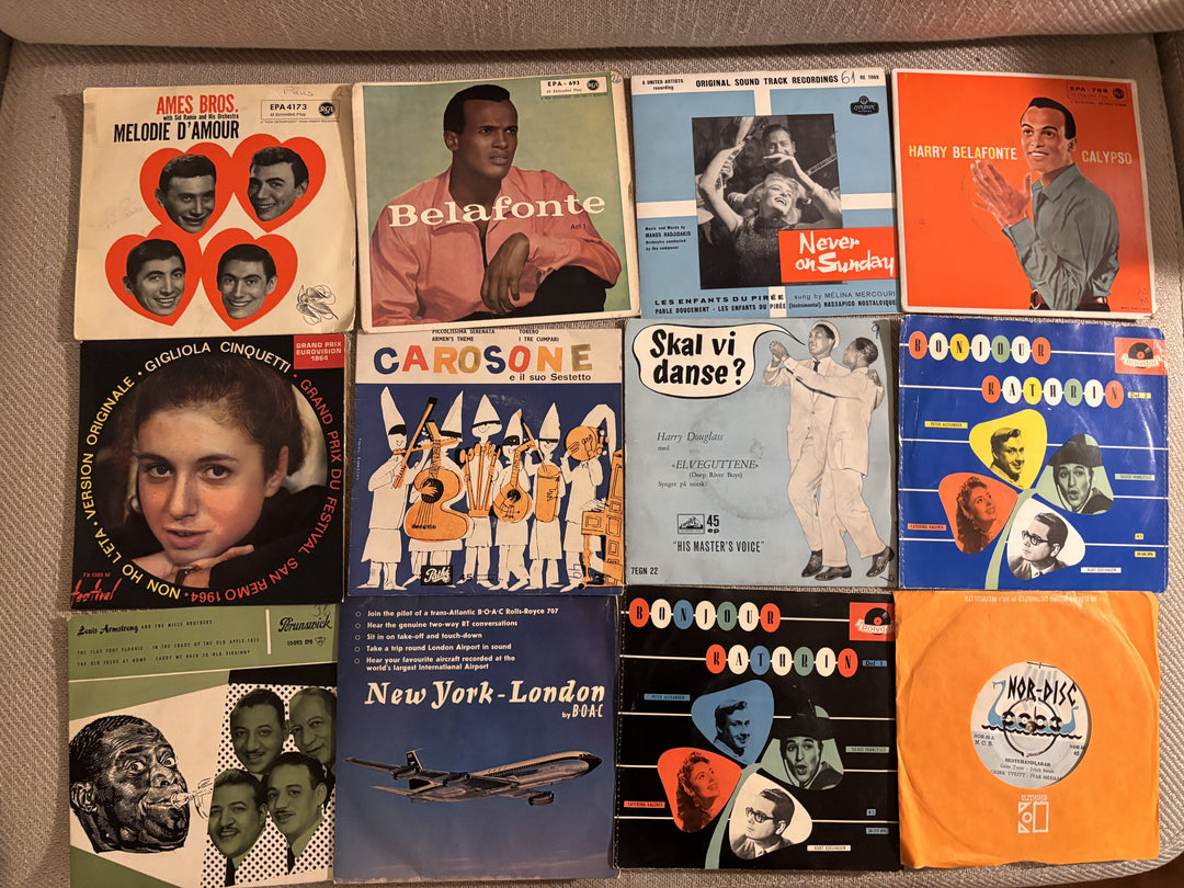 Vinylsingler – samling ca. 36 stk. (bl.a. Belafonte, Stevie Wonder, Boz Scaggs)