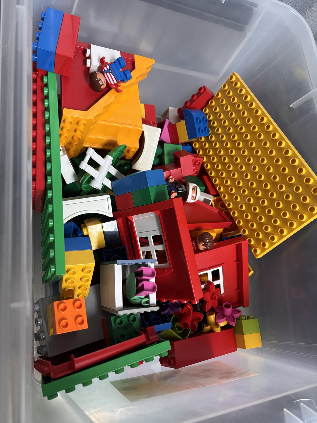 LEGO Duplo – stor samling klosser, byggeplater, hus og figurer