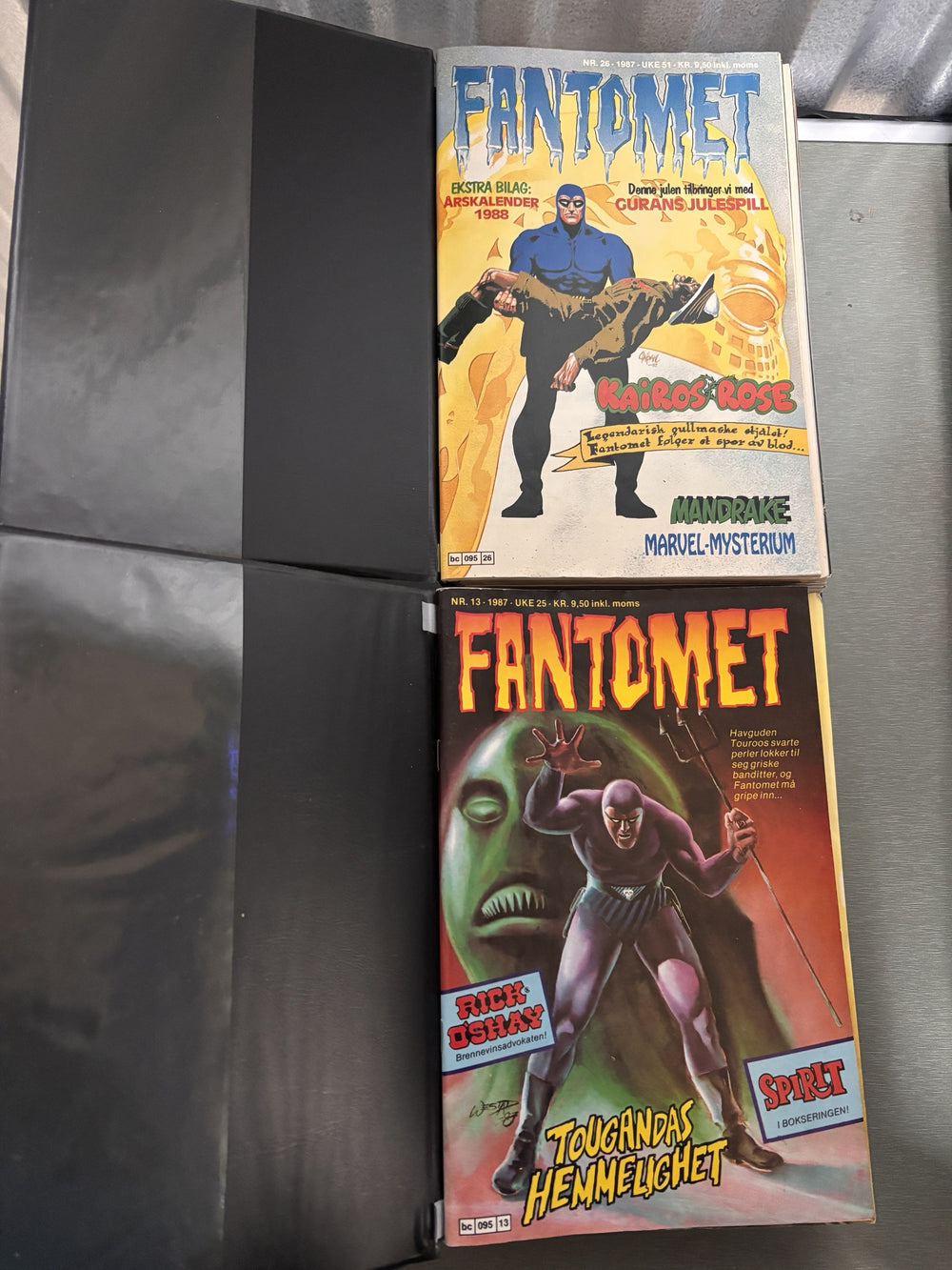 Fantomet 1987 – tegneserieblader i 2 originale Fantomet-samlepermer