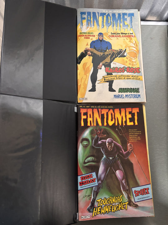 Fantomet 1987 – tegneserieblader i 2 originale Fantomet-samlepermer