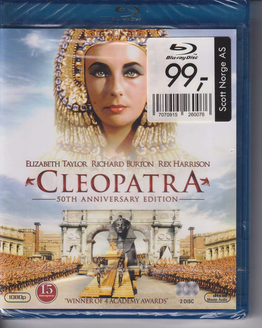 Cleopatra – 50th Anniversary Edition. 1963. Blu-ray. Ny i plast!