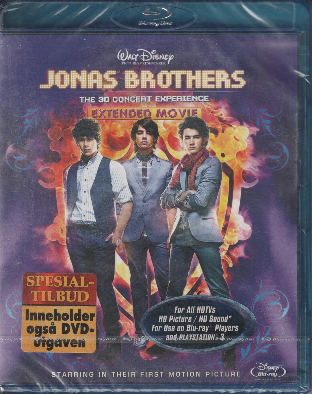 Jonas Brothers: The 3D Concert Experience – Extended Movie. 2009. Blu-ray + DVD. Ny i plast!