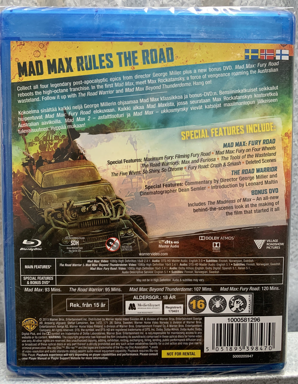 Mad Max Anthology. 1979–2015. Blu-ray. Ny i plast!