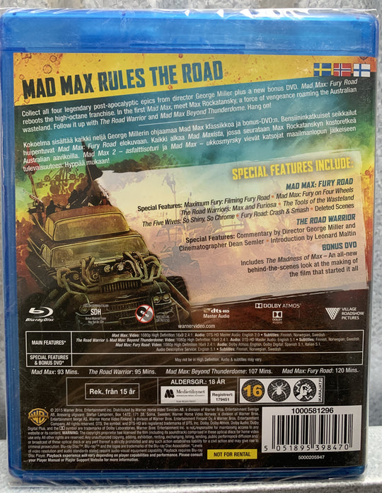 Mad Max Anthology. 1979–2015. Blu-ray. Ny i plast!