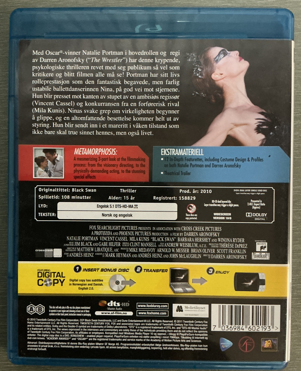 Black Swan. 2010. Blu-ray.