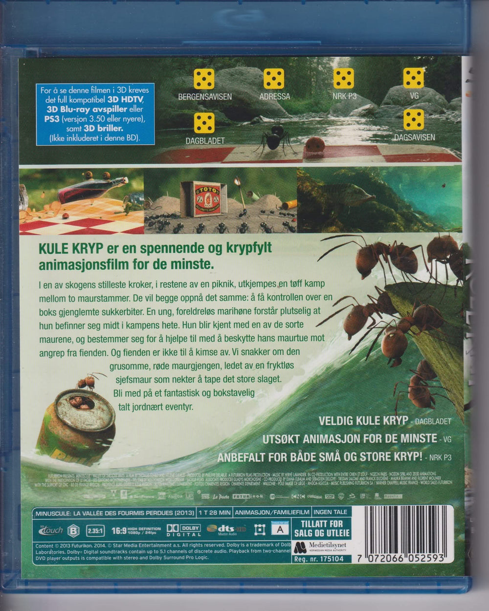 Kule kryp (Minuscule: La vallée des fourmis perdues). 2013. Blu-ray 3D + Blu-ray.