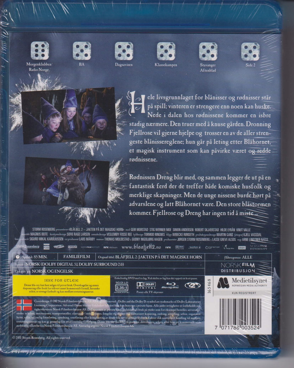 Blåfjell 2: Jakten på det magiske horn. 2011. Blu-ray. Ny i plast!