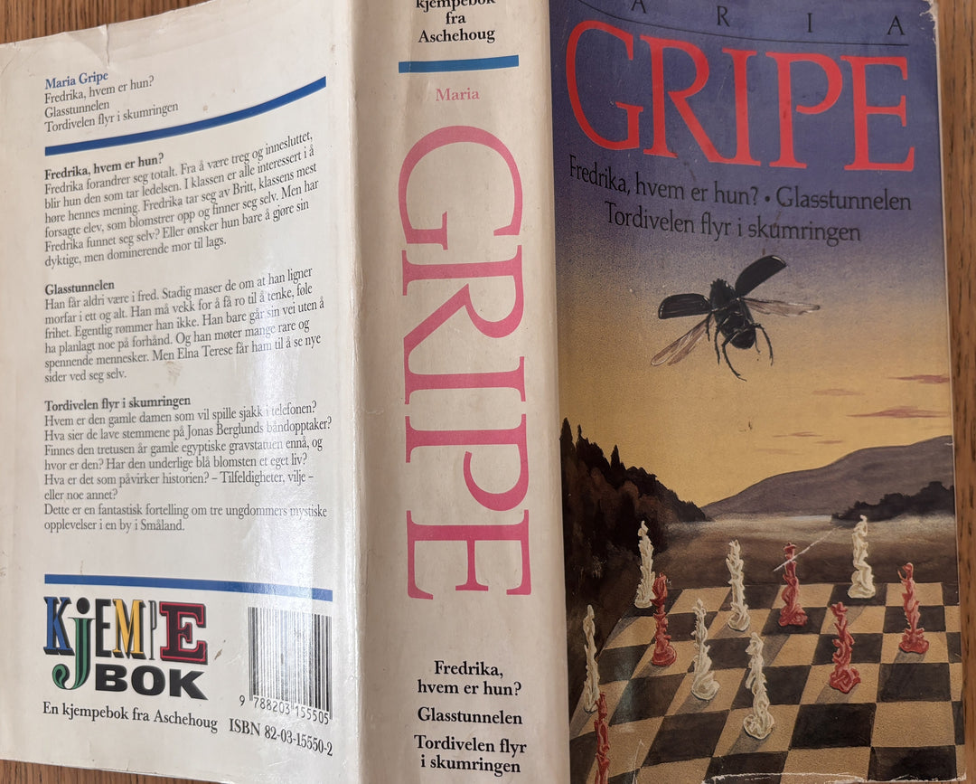 Maria Gripe. Fredrika, hvem er hun? – Glassmannen – Tordivelen flyr i skumringen. Bok.