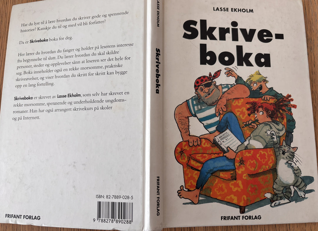 Lasse Ekholm. Skriveboka. Bok.