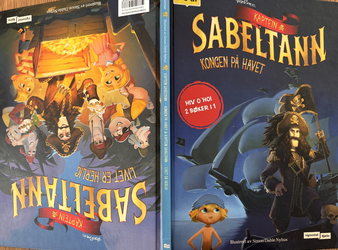 Terje Formoe. Kaptein Sabeltann – Kongen på havet / Livet er herlig. Bok.