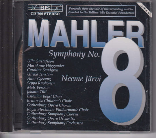 Mahler – Symphony No. 8. Neeme Järvi. 1995. CD.
