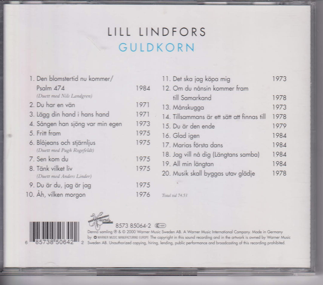 Lill Lindfors – Guldkorn. 2000. CD.