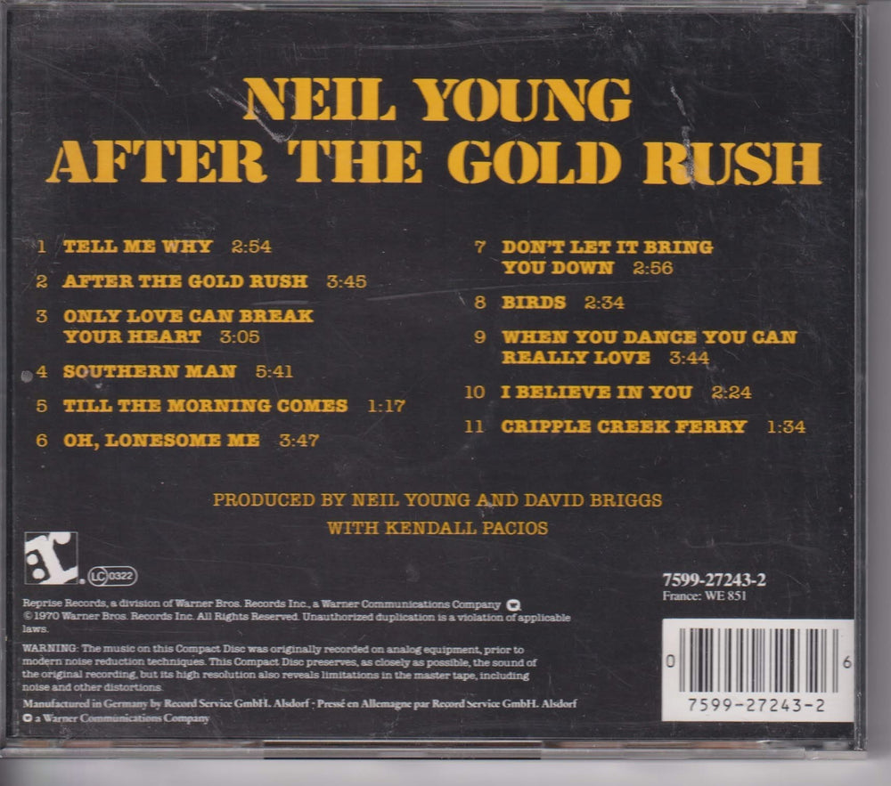 Neil Young – After the Gold Rush. 1970. CD.