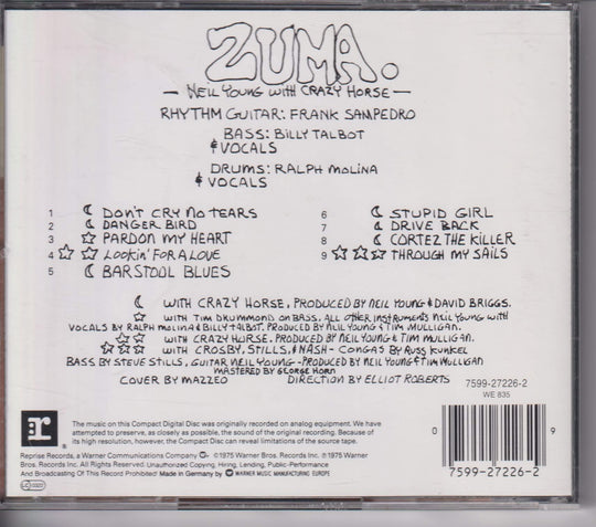 Neil Young with Crazy Horse – Zuma. 1975. CD.