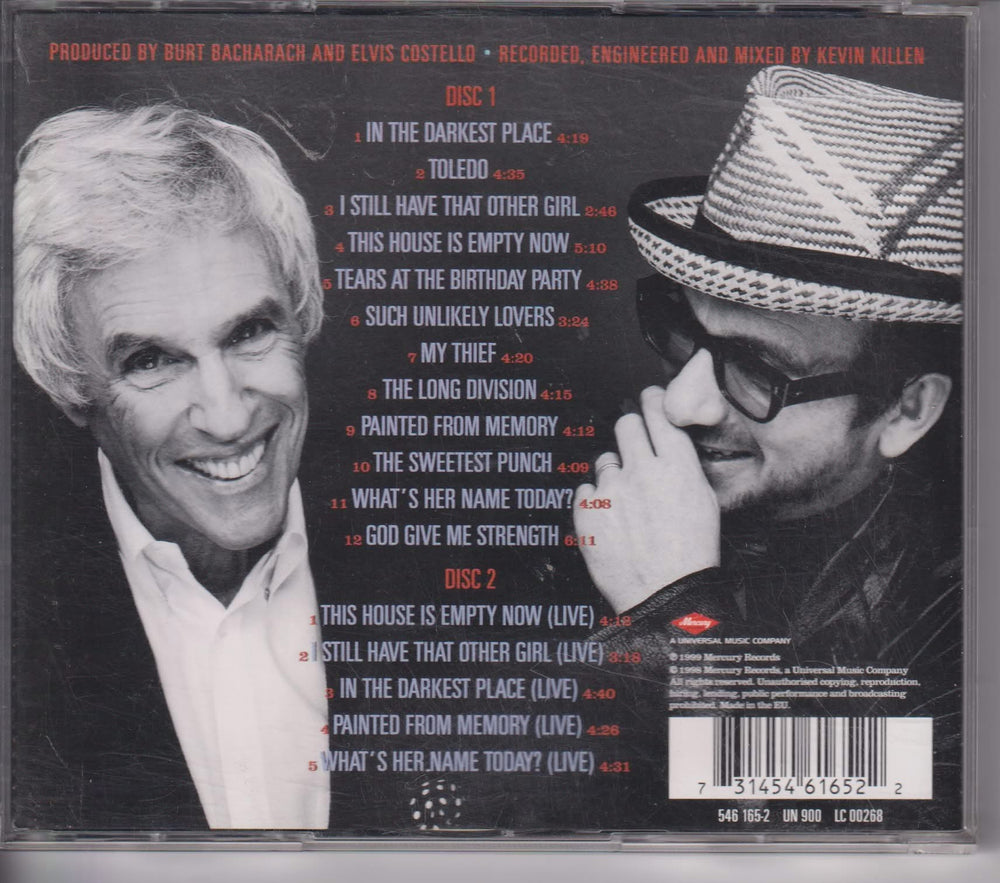 Elvis Costello with Burt Bacharach – Painted From Memory. 1998. 2CD.