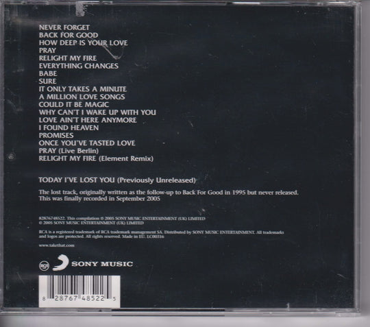 Take That – Never Forget: The Ultimate Collection. 2005. CD.