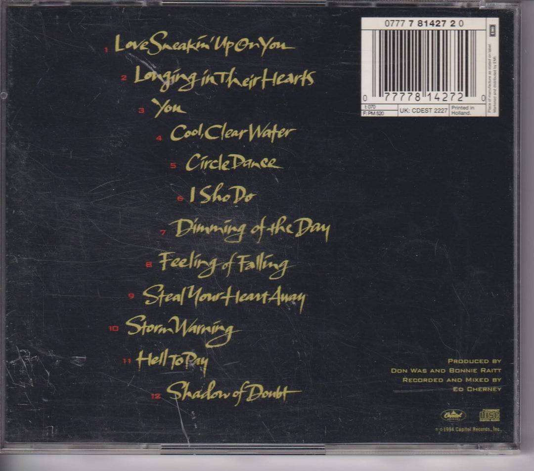Bonnie Raitt – Longing in Their Hearts. 1994. CD.