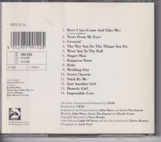UB40 – Labour of Love II. 1989. CD.