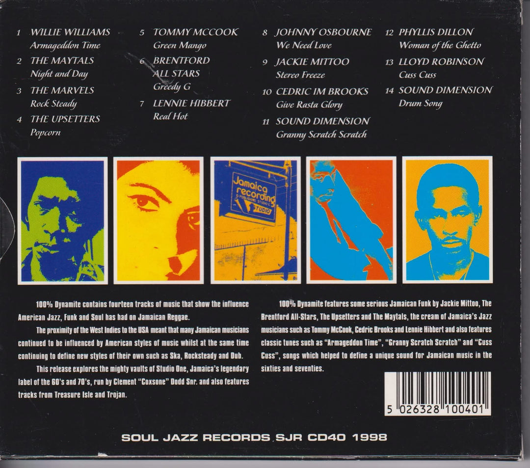 100% Dynamite! Ska, Soul, Rocksteady & Funk in Jamaica. 1998. CD.