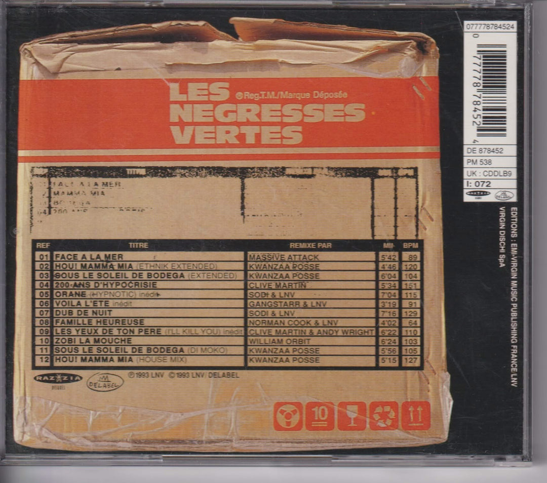 Les Négresses Vertes – 10 Remixes 87-93. 1993. CD.