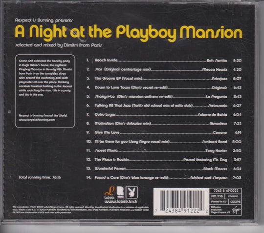 A Night at the Playboy Mansion – Dimitri from Paris. 2000. CD.
