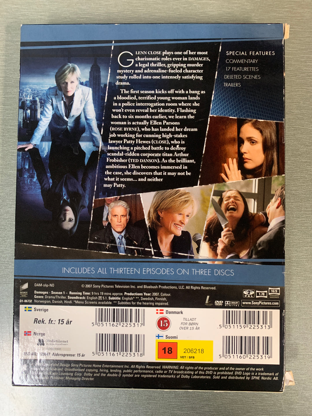 Damages: The Complete First Season. DVD Box.