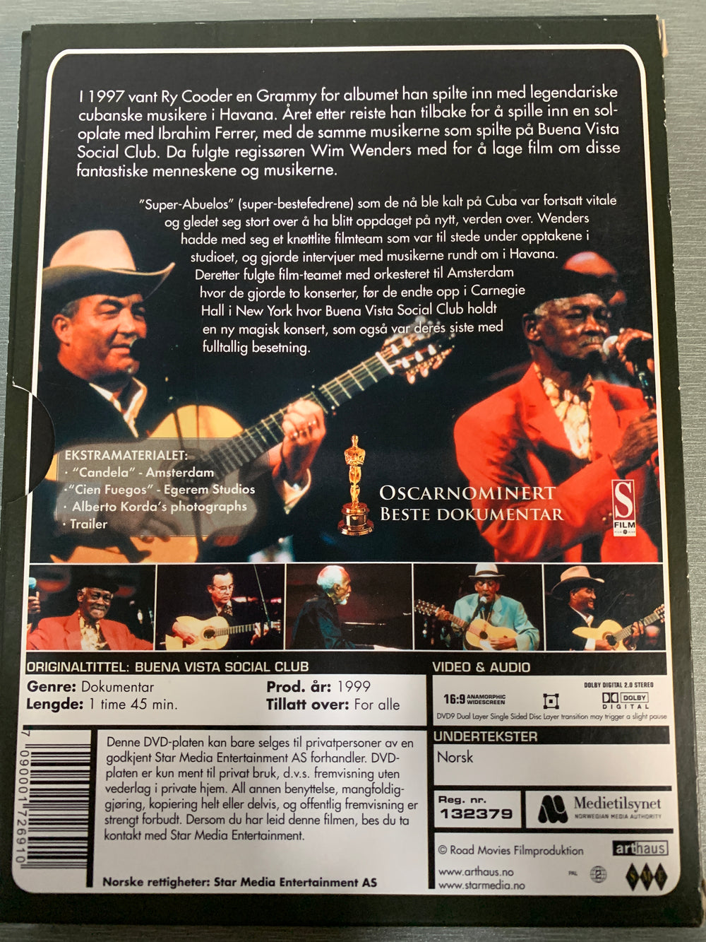 Buena Vista Social Club (1999). DVD.
