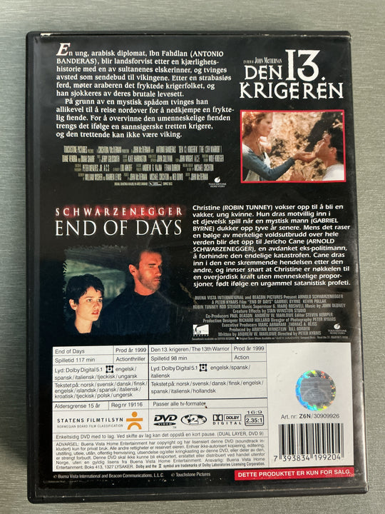 Den 13. krigeren / End of Days. 1999. DVD.