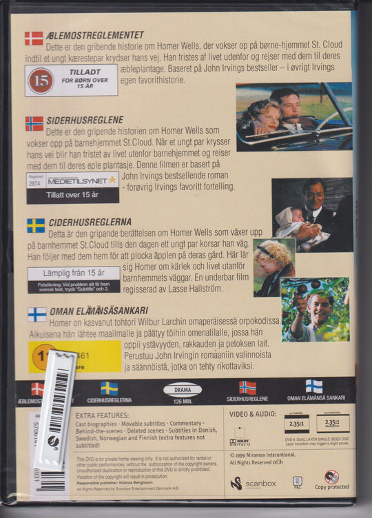 The Cider House Rules. 1999. DVD. Ny i plast!