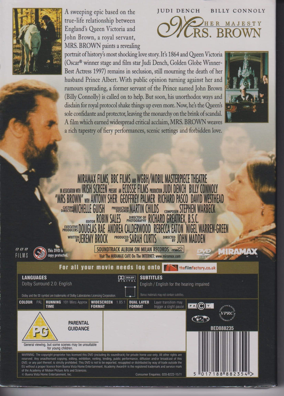 Her Majesty Mrs. Brown. 1997. DVD. Ny i plast!