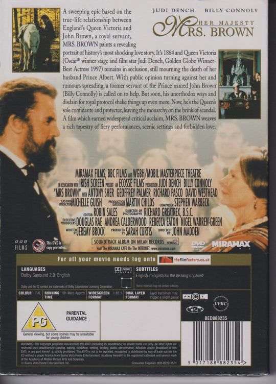 Her Majesty Mrs. Brown. 1997. DVD. Ny i plast!