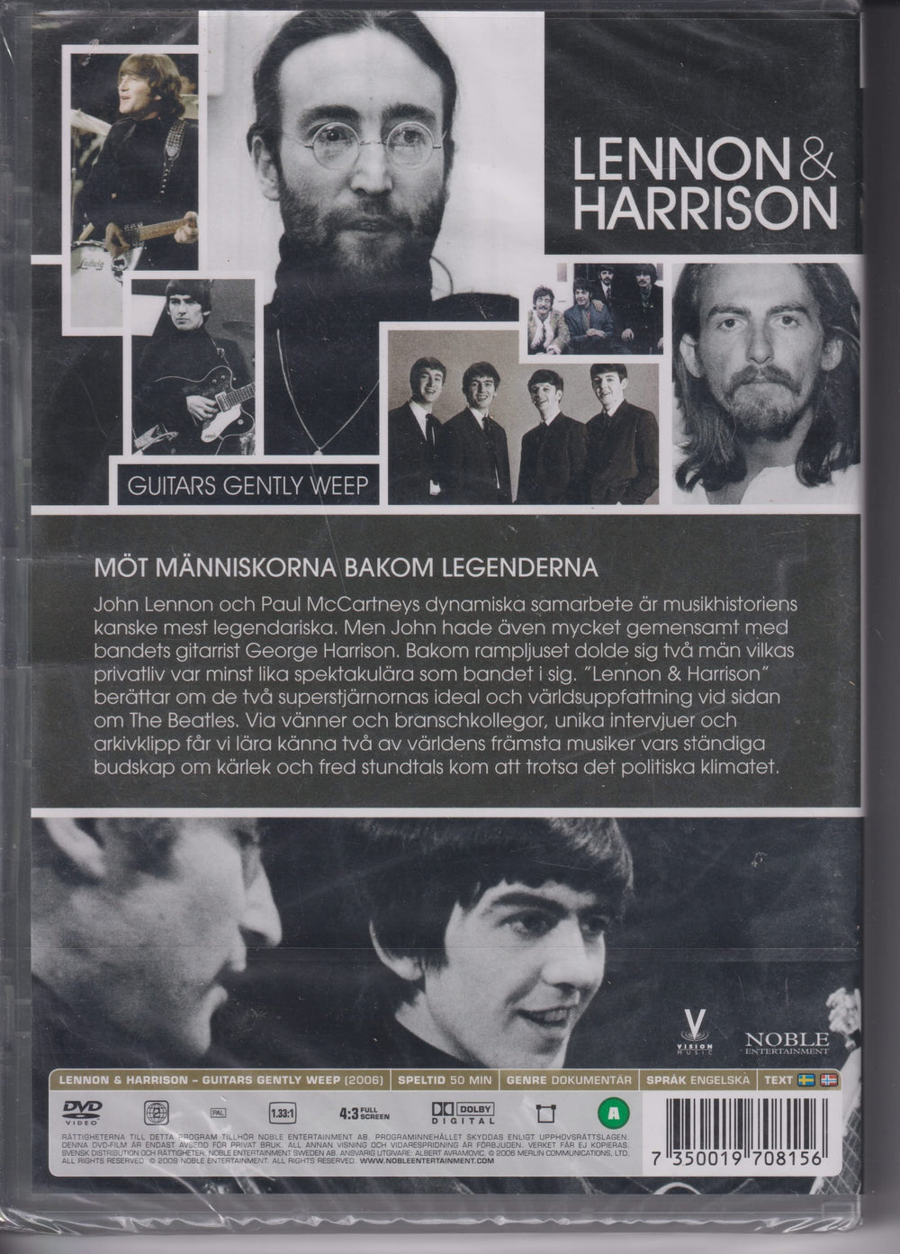 Lennon & Harrison – Guitars Gently Weep. DVD. Ny i plast!