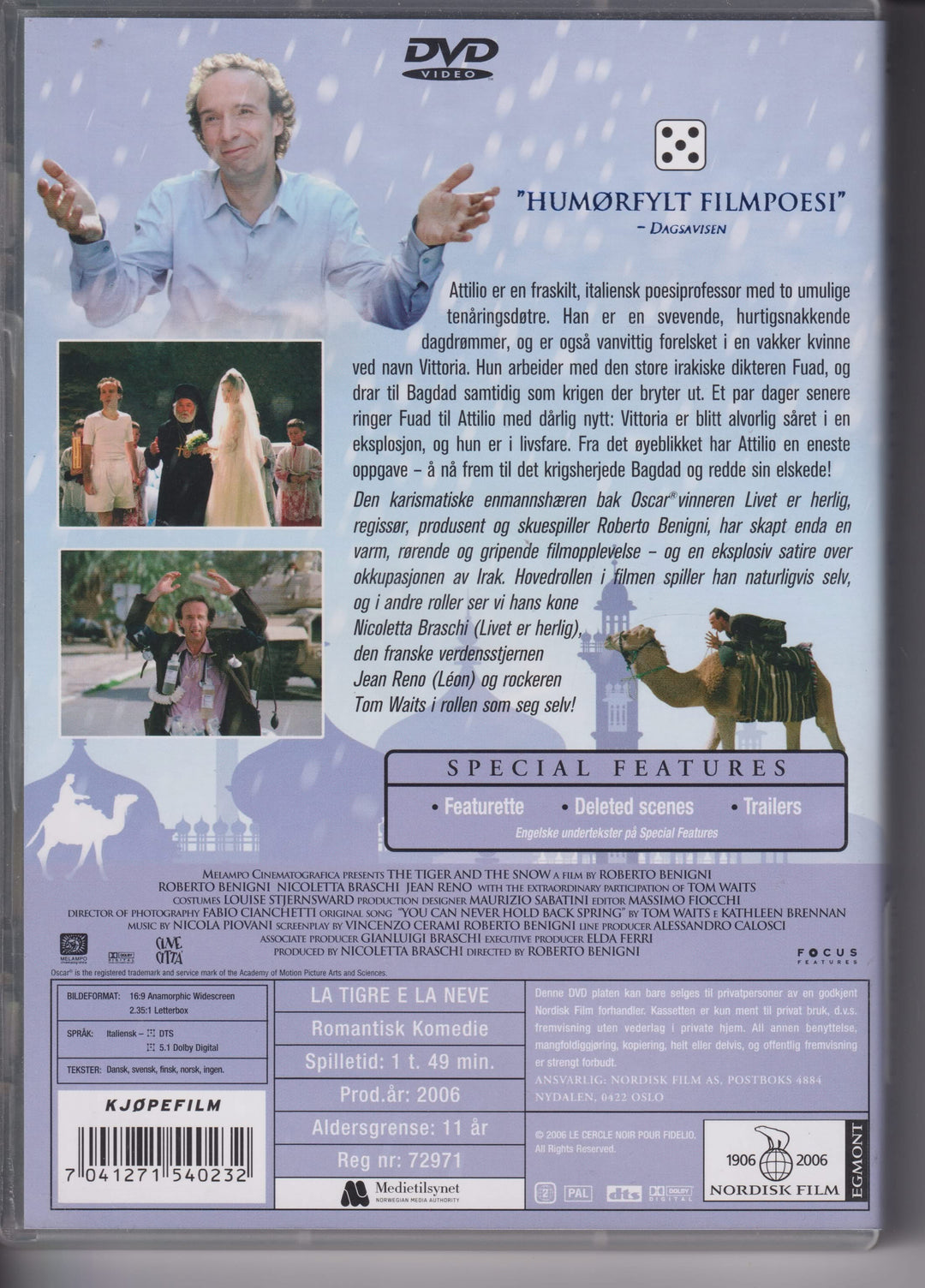 Tigeren og snøen. 2005. DVD.