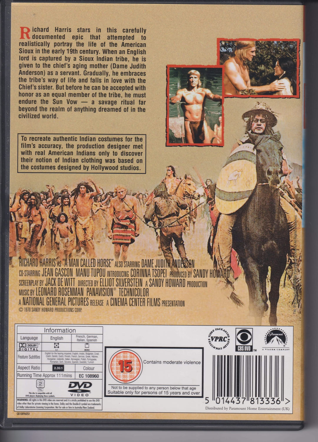 A Man Called Horse. 1970. DVD.