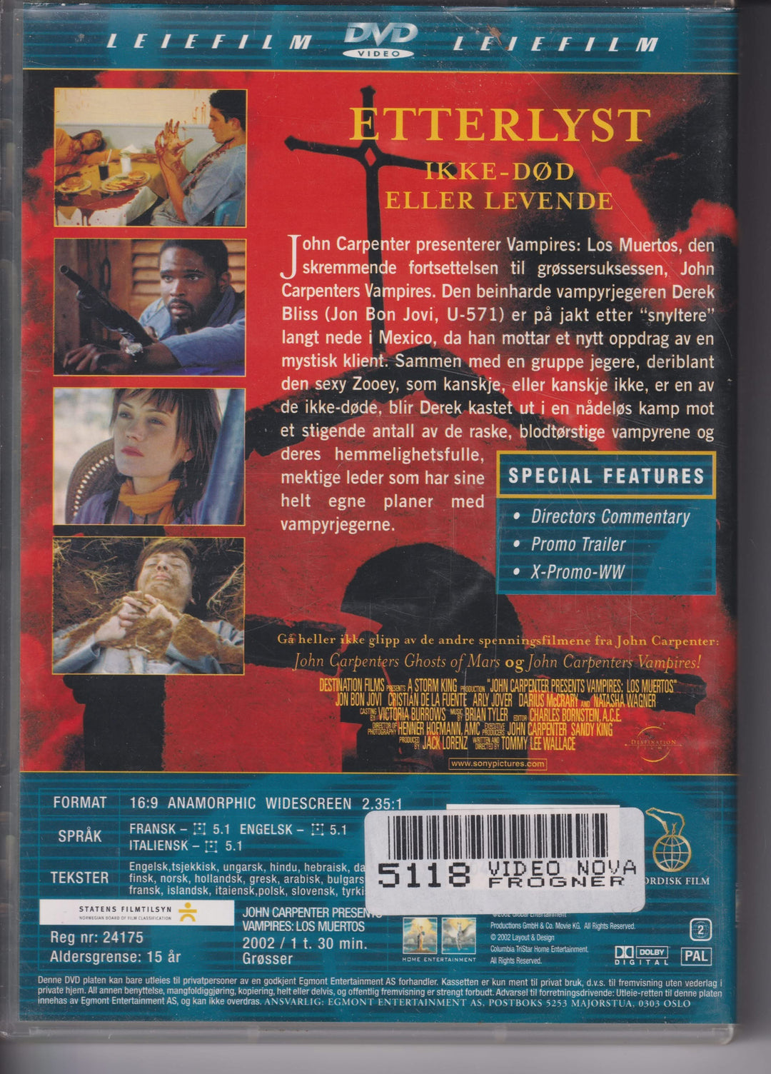 Vampires: Los Muertos. 2002. DVD.