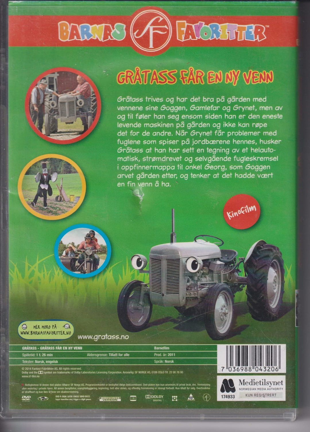 Gråtass får en ny venn. 2011. DVD.