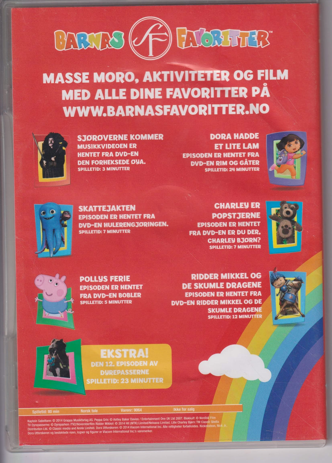 Barnas Favoritter – Masse moro, aktiviteter og film. 2014. DVD.