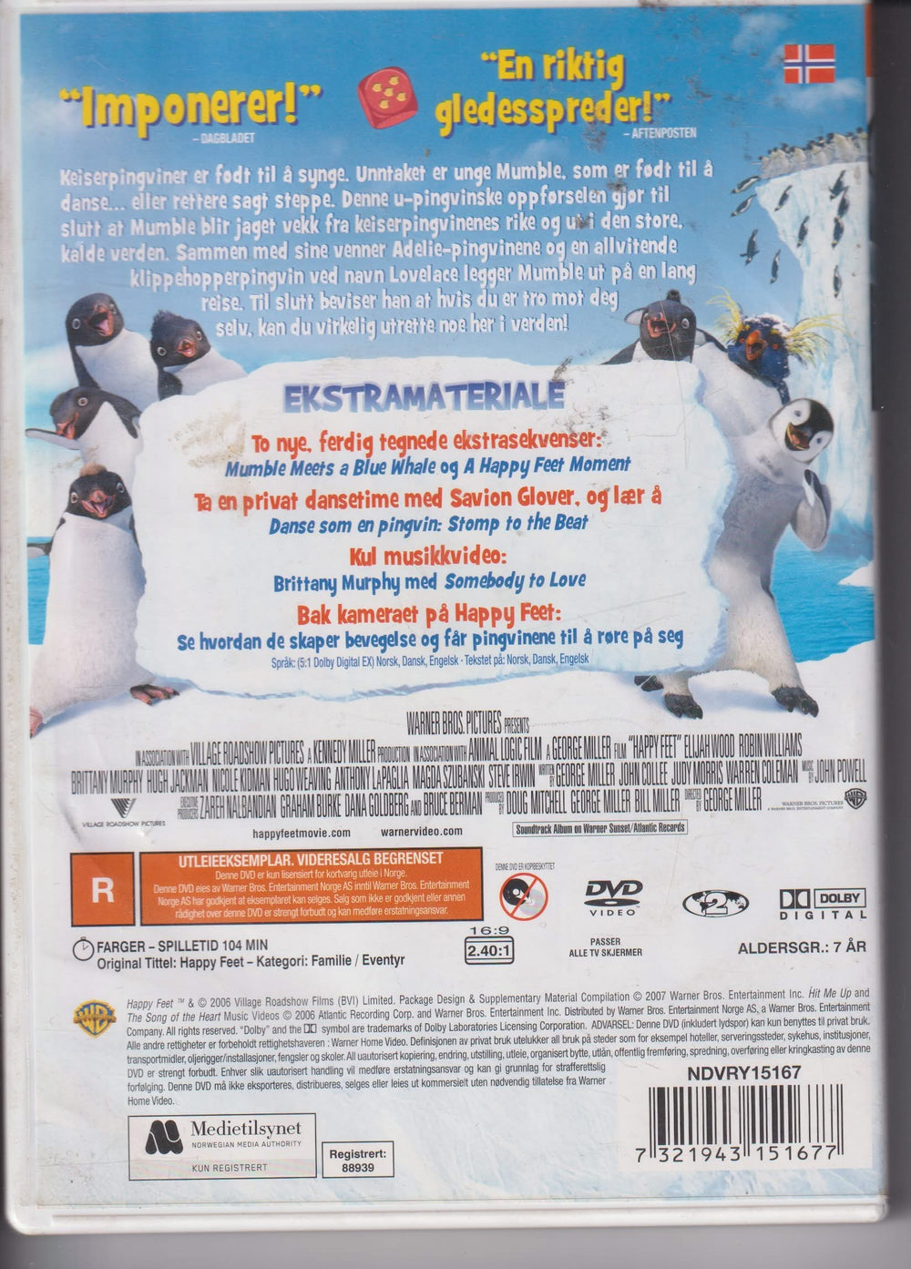 Happy Feet. 2006. DVD leiefilm.