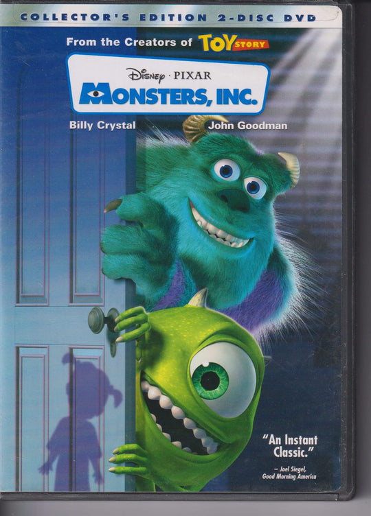 Monsters, Inc. – Collector's Edition 2-Disc. 2001. DVD.