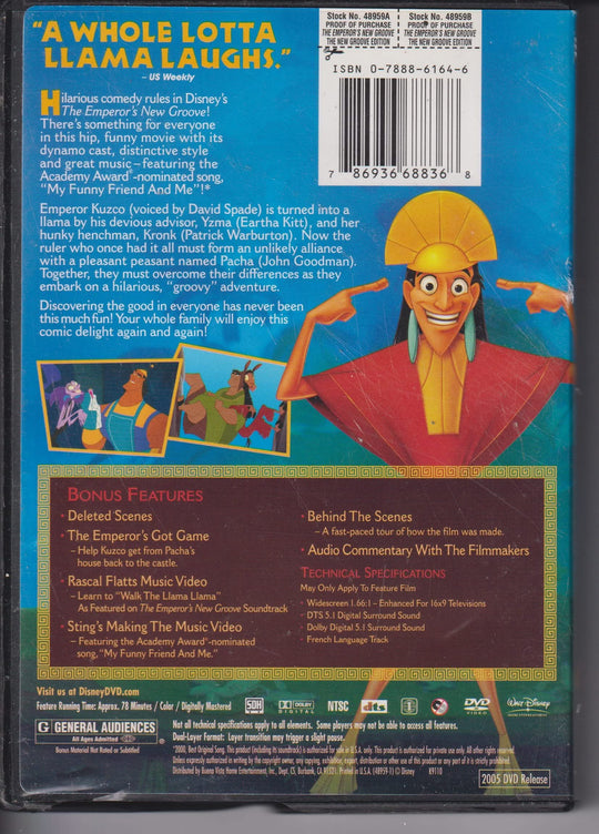 The Emperor's New Groove – The New Groove Edition. 2000. DVD.