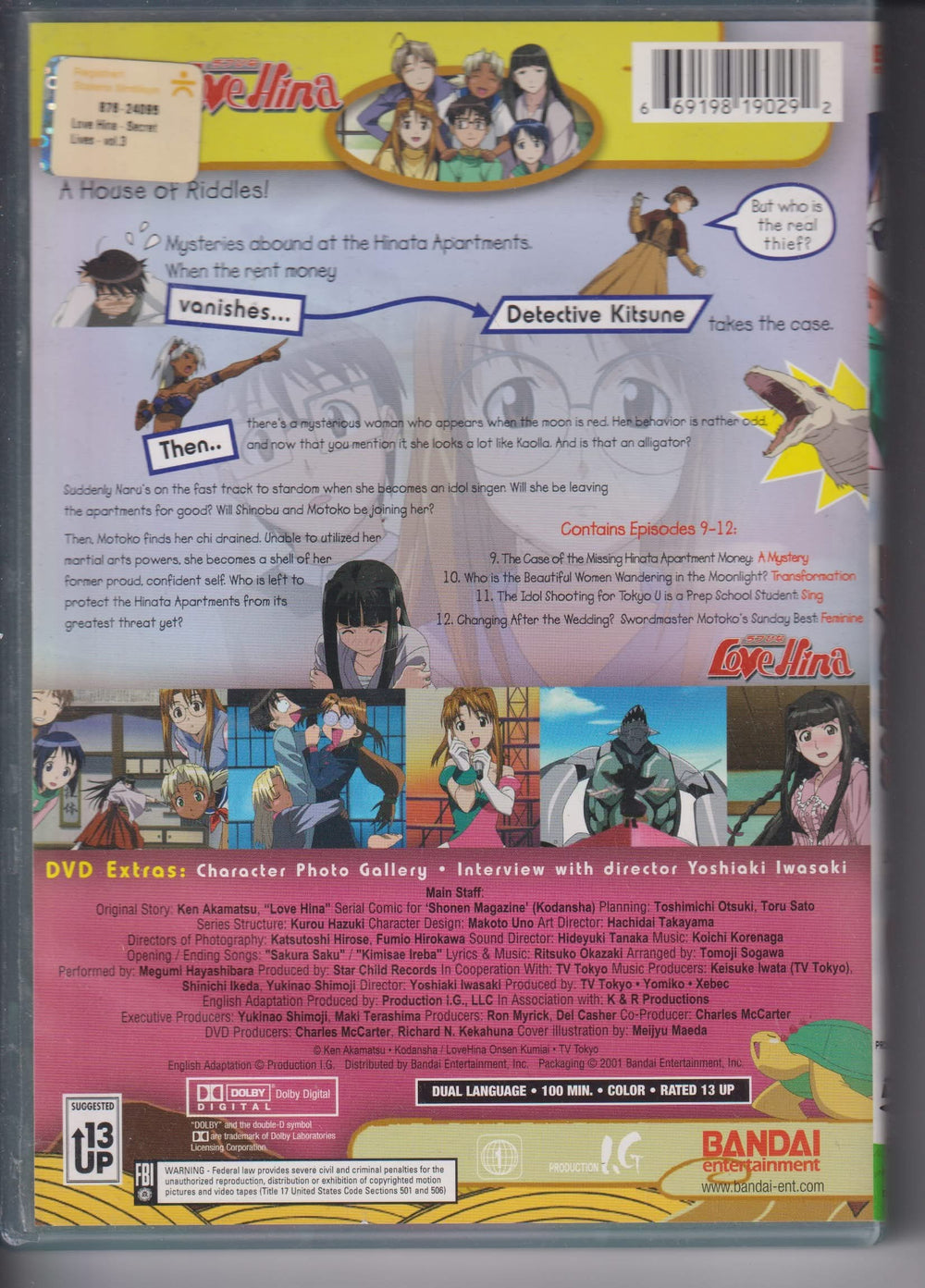 Love Hina – Vol. 3: Secret Lives. 2000. DVD.