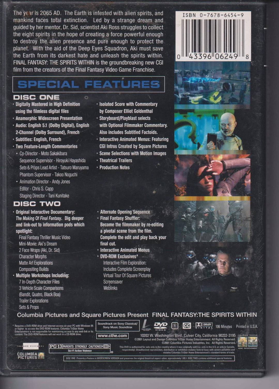 Final Fantasy: The Spirits Within – Special Edition. 2001. DVD.