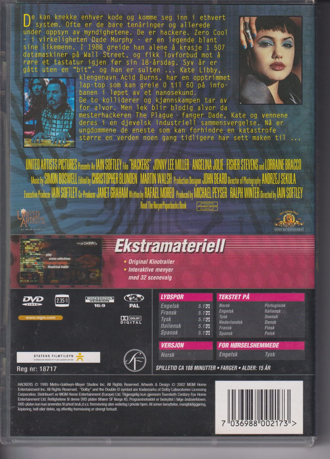 Hackers. 1995. DVD.