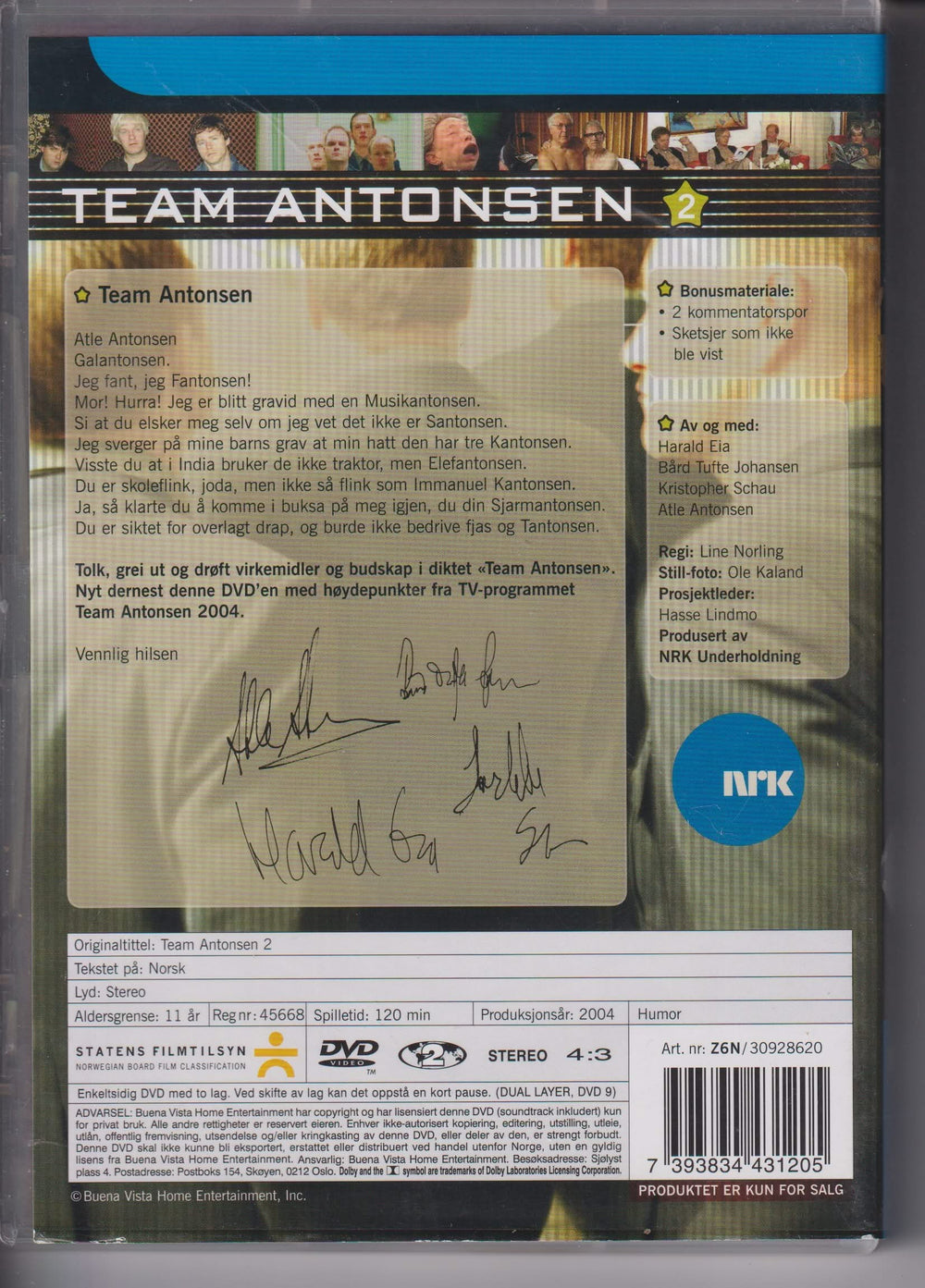 Team Antonsen. Volum 2 – signert. 2004. DVD.